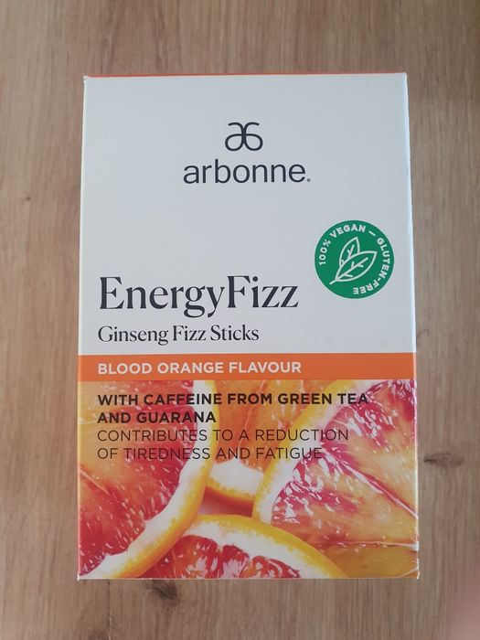 Energyfizz nowy Arbonne czerwona pomarancza