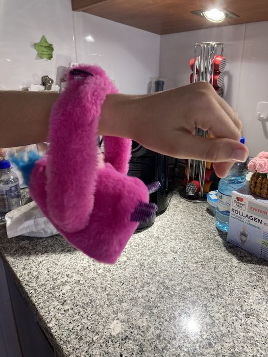 Animal em peluche rosa