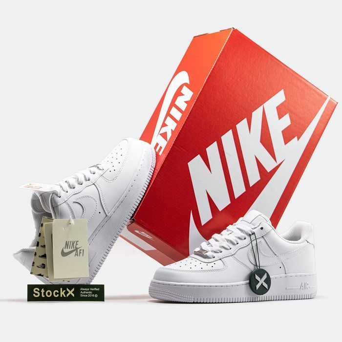 Унисекс кожаные кроссовки Nike Air Force 1 '07 Classic Low найк форс