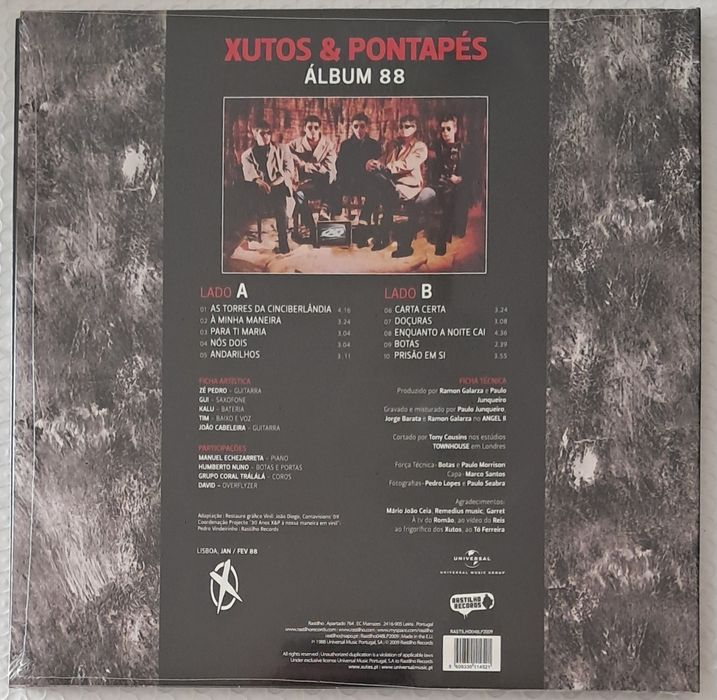 LP Xutos & Pontapés - Album 88 _ Novo_Selado