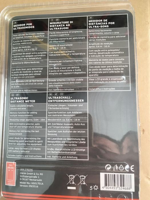 Medidor por ultrasons