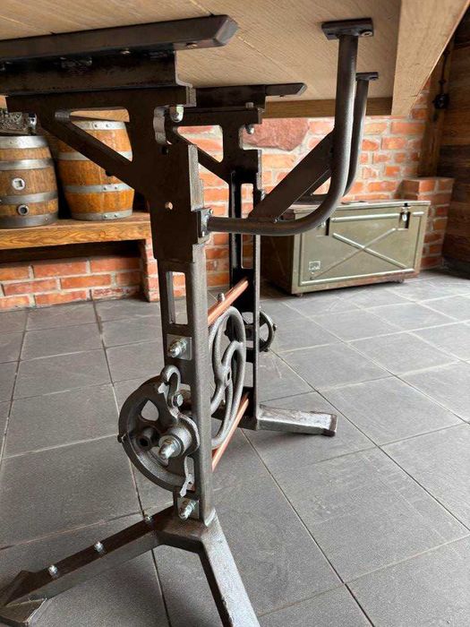 Stół ekspozycyjny, biurko, antyk, industrialny