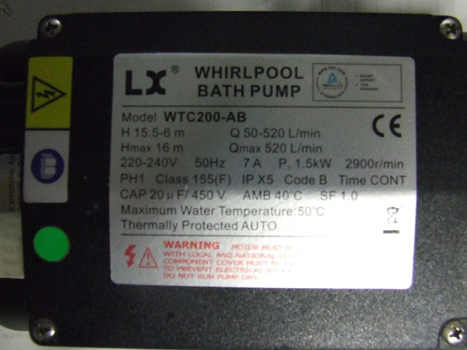 Silnik do Jakuzi Whirpool 1500W