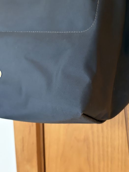 Mala de ombro Longchamp le pliage tamanho L cinzenta