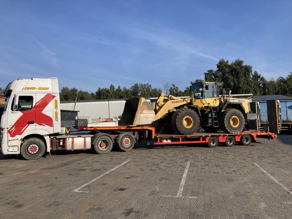 Transport niskopodwoziowy, maszyn, koparek, pomoc drogowa, holowanie