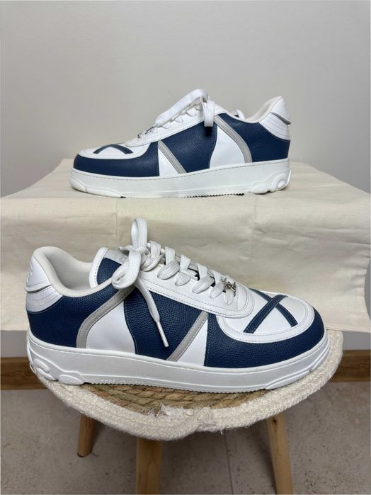 Nowe sneakersy męskie  GCDS  buty skórzane biało granatowe rozmiar 43