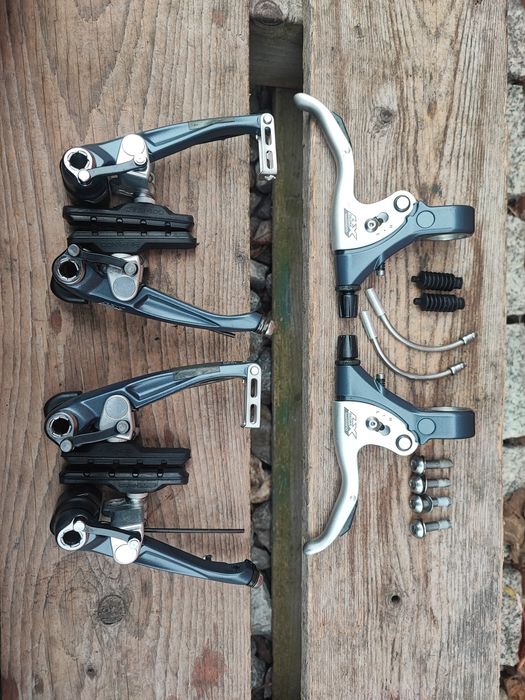 Klamki i hamulce vbrake Shimano Deore LX M570 Retro MTB ładny stan