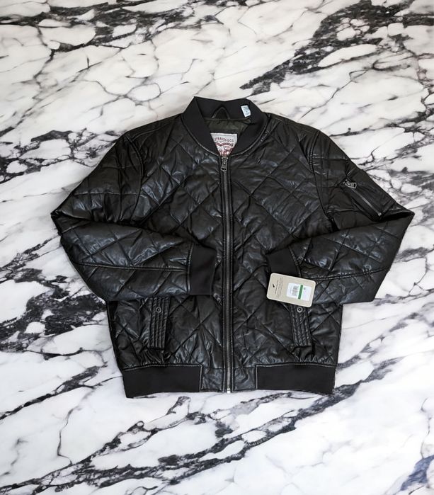 L 48 XXL 52 Levis куртка бомбер кожзам коричневые левайс левис