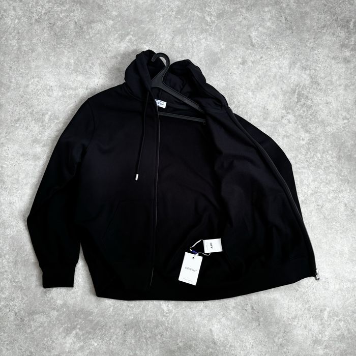 Зіпка худі кофта Off White Zip-Hoodie Wave Outline