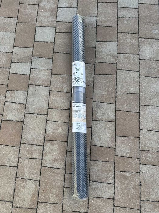 Osłona mata balkonowa oczkowana Technorattan 120 cm/ 300 cm szara