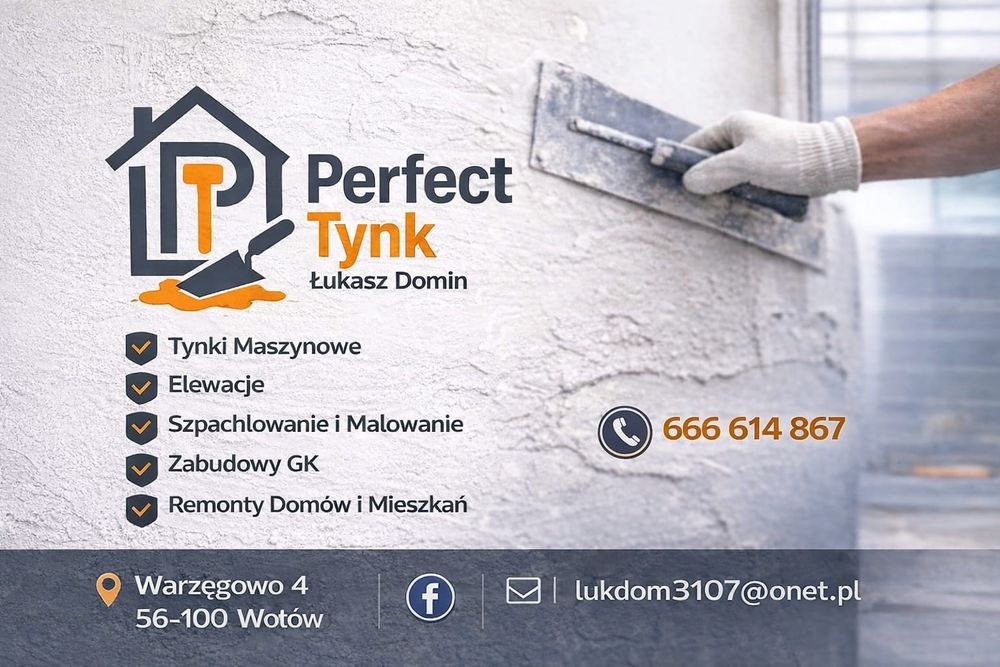 Tynki maszynowe gipsowe, cementowo-wapienne, remonty domów i mieszkań