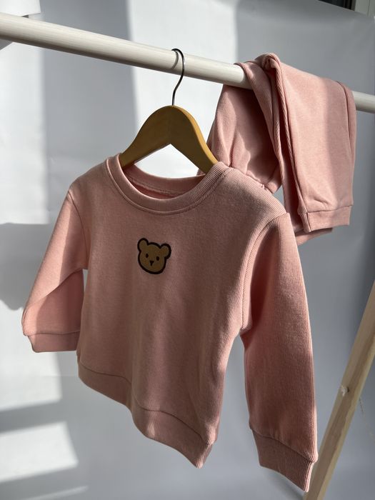 Костюм рожевий з ведмедиком