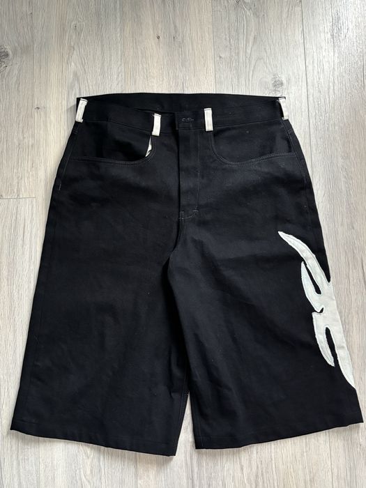 Шорты кастом japanese style custom slim baggy fit flared shorts черные шорты