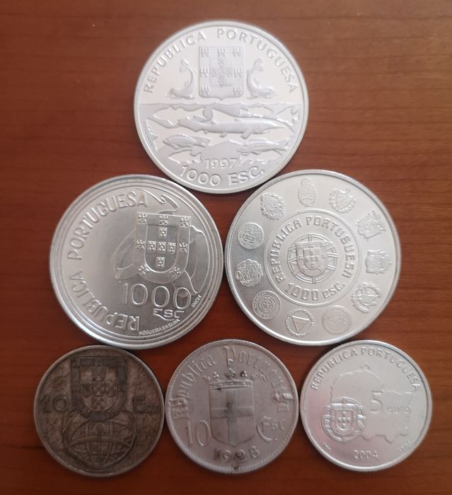 moedas prata lote variado Portugal (#6)