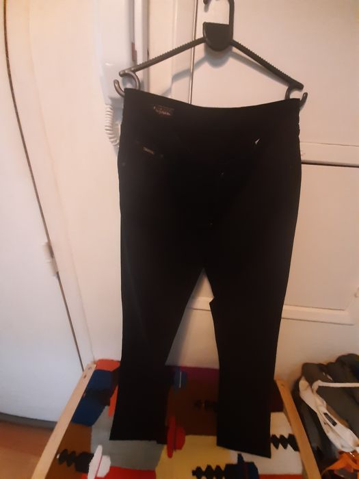 Calças tipo jeans ganga/algodão