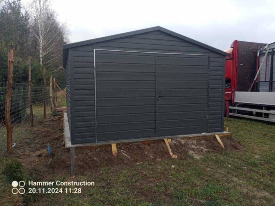 Garaż blaszany 4x5. Wzmocniony PROFILAMI. Producent. SZYBKA REALIZACJ