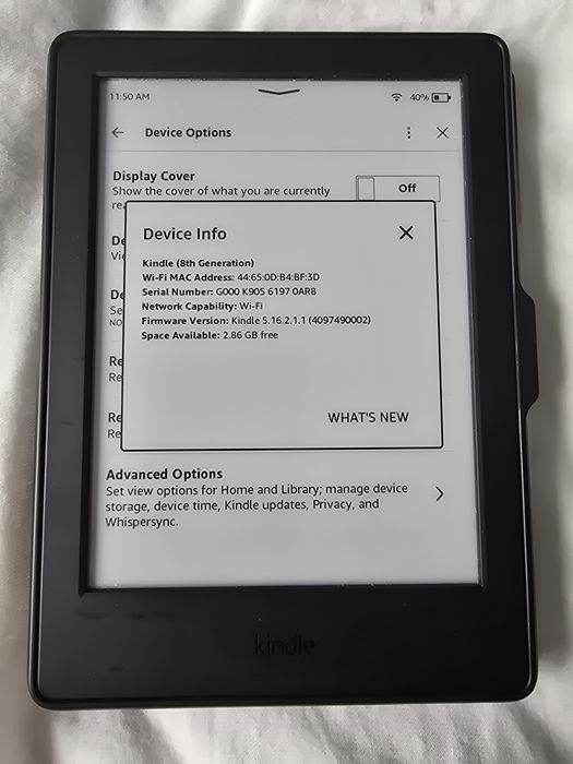 Kindle series 8th