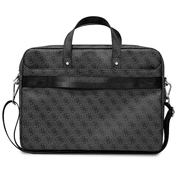 Torba Guess Saffiano 4G Triangle Logo na laptopa 16'' - czarna