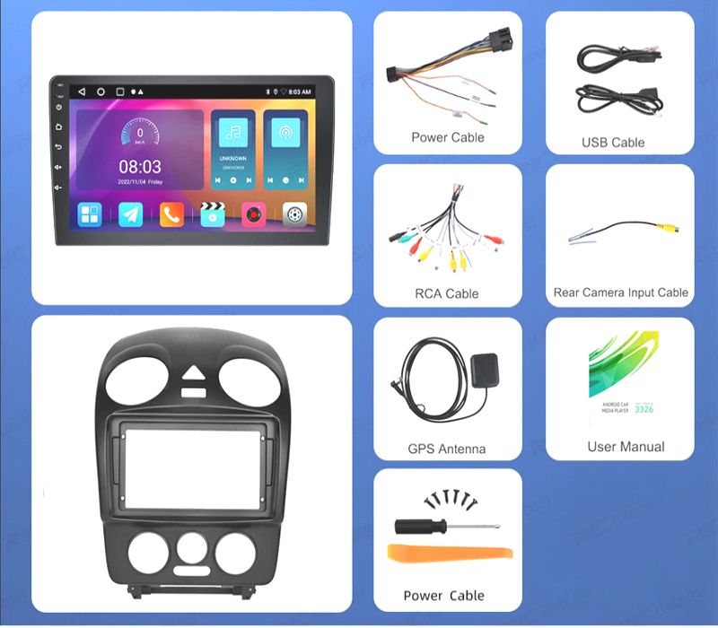 RÁDIO GPS ANDROID 13 VOLKSWAGEN BEETLE 06-11