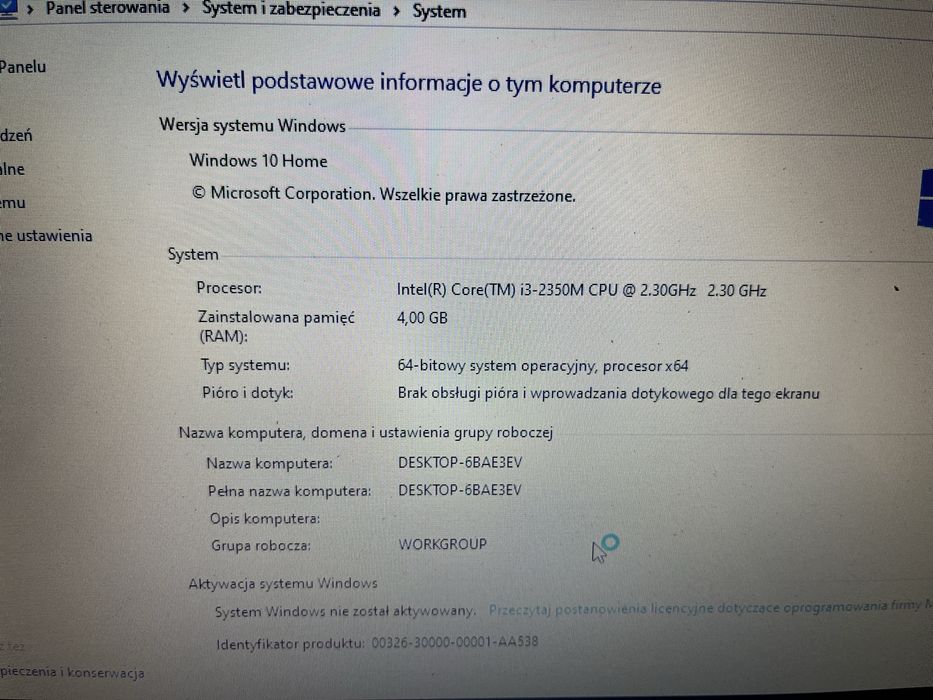 Laptop dell inspirion