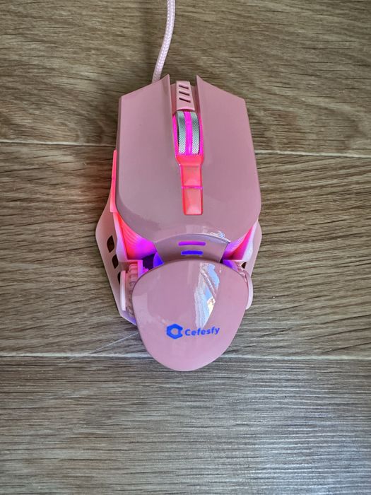 Дротова ігрова мишка T-WOLF G530 Pink RoboCop