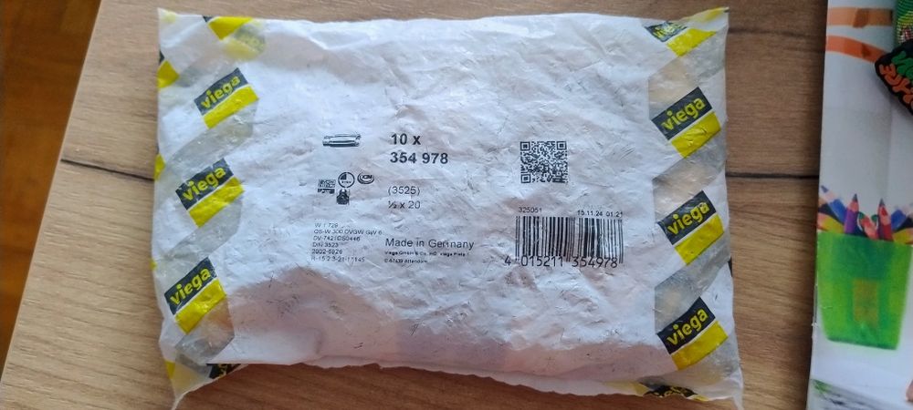 Przedłużka VIEGA mosiadz 1/2x20 mm paczka 10szt.