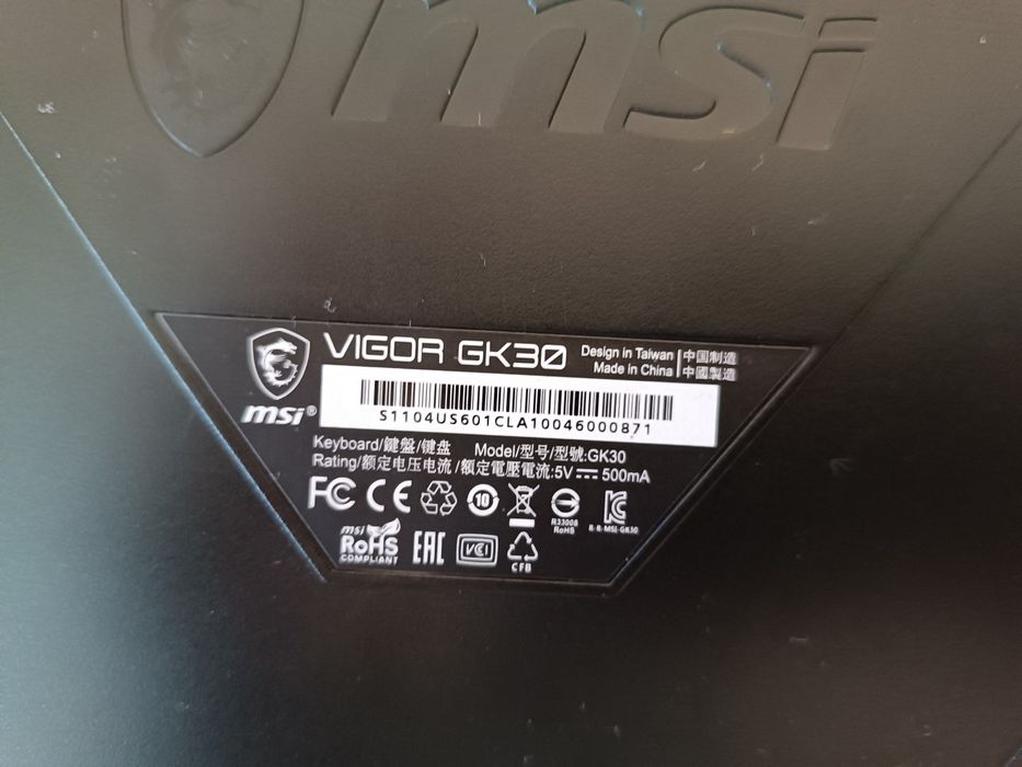 Klawiatura MSI vigor gk30