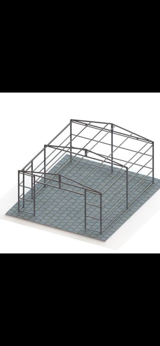 Garaż wolnostojący – konstrukcja stalowa 5 x 6 m