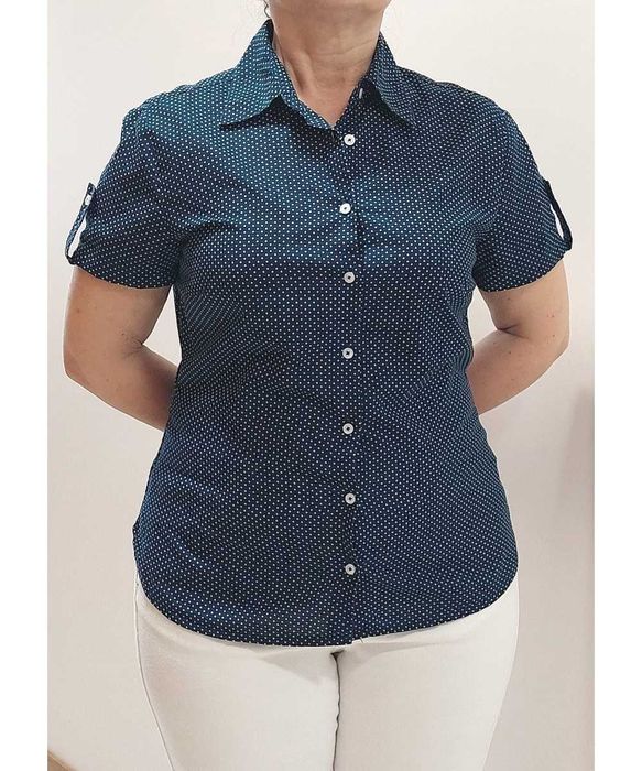 Bluzka koszula S 36 Peek Cloppenburg granatowa bawełna