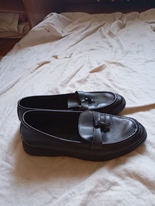 Лоферы женские кожаные туфли р39 25см Италия
