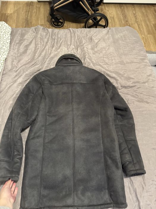 Płasz zimowy męski kożuch L