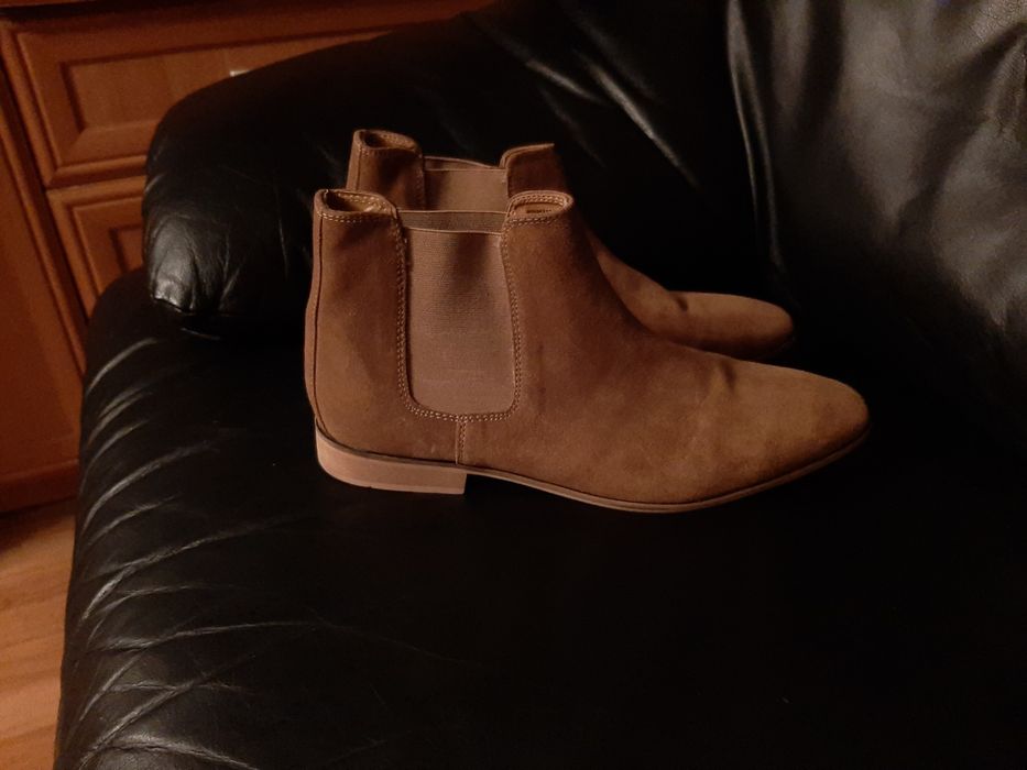 Мужские ботинки Челси Kurt Geiger,натуральный замш, размер 44