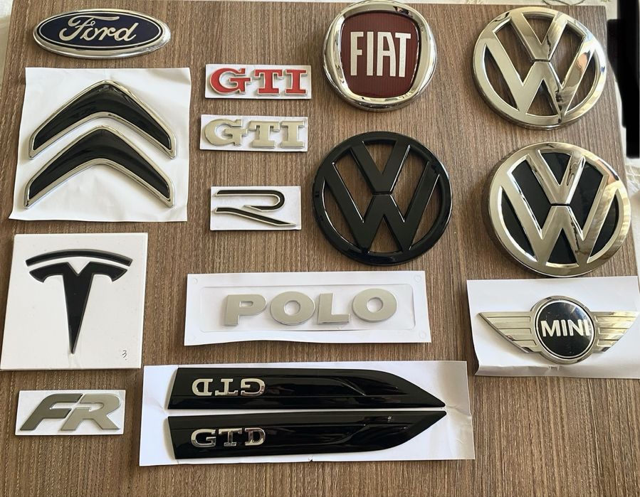 Simbolo Letras Audi Volkswagen Bmw Honda GTi Fiat Renault Peugeot Ford
