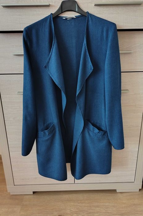 Narzutka - Żakiet jeans H&M, rozm 38, kolor Niebieski.