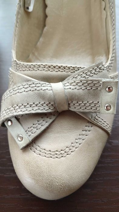 buty kokarda 41 AGA skórzane, balerinki, czółenka
