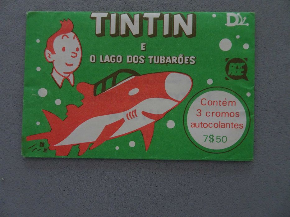 Carteira de cromos fechada Tintin e o Lago dos Tubarões