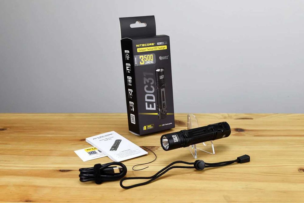 Nitecore EDC31 Ліхтар, 3500 Люмен, 380 Метрів | ОФ. ГАРАНТІЯ 2 РОКИ!