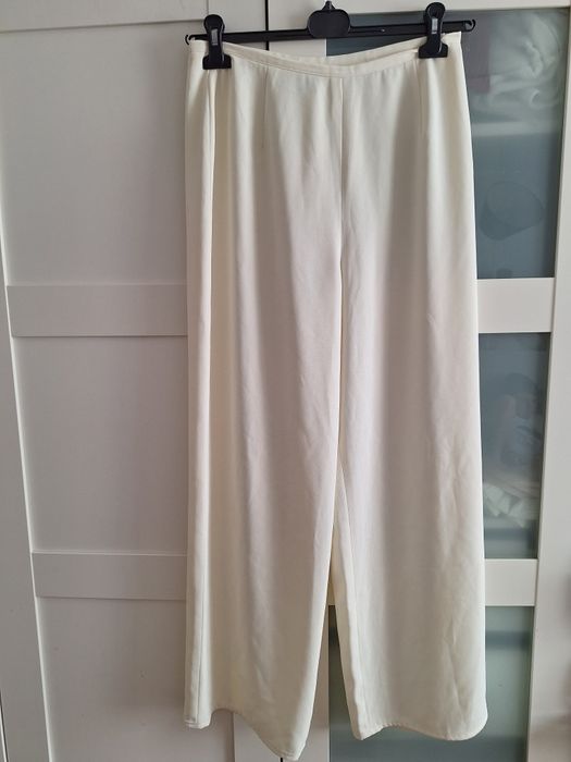 Spodnie palazzo Etam M L 38 40 śmietankowe kremowe letnie