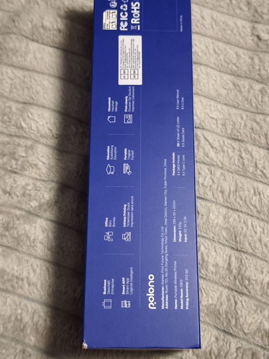 Impressora Portátil POLONO Sem Fio para Viagem, Impressora Térmica D810 Bluethooth
