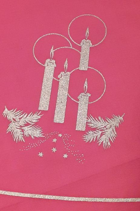 Toalha de mesa redonda com decoração de Natal