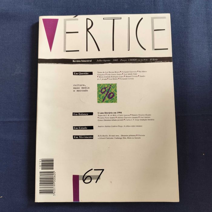 Revista Vértice 67 - Julho-Agosto 1995