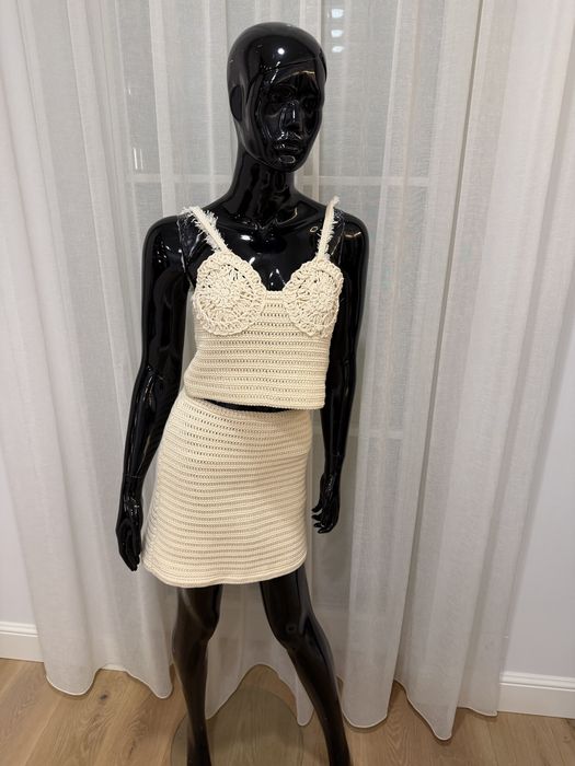 Komplet MASSIMO DUTTI szydełkowy
