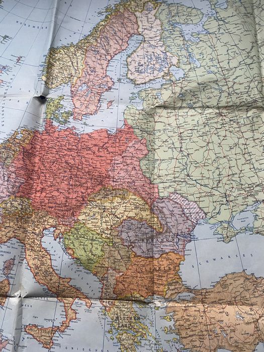 Podręczna plecakowa mapa  Wehrmacht Europa 1944