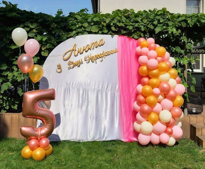 Весільна (святкова)  арка плоска біла металева