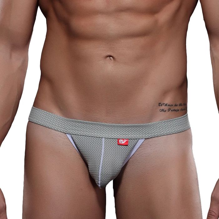 Męskie Sexowne Siateczkowe Stringi i Jockstrapy w Jednym - L