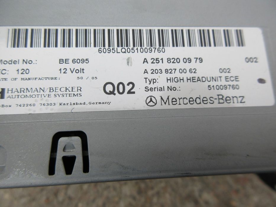mercedes W251 nawigacja radio gps comand