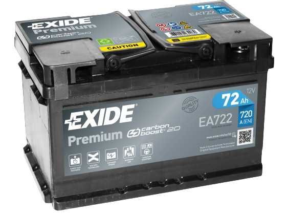 Akumulator Exide Premium 72Ah 720A PRAWY PLUS EA722