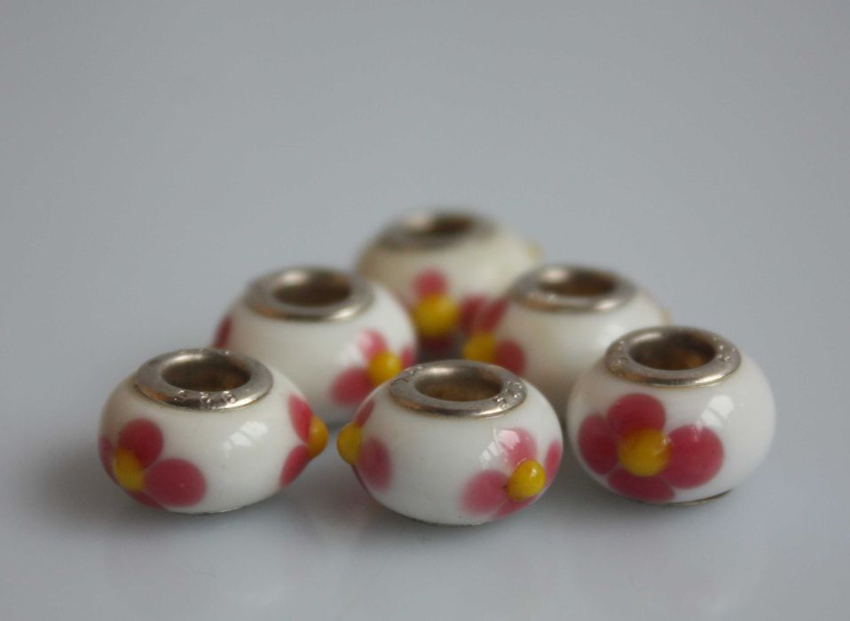 Шармы серебро Pandora стекло