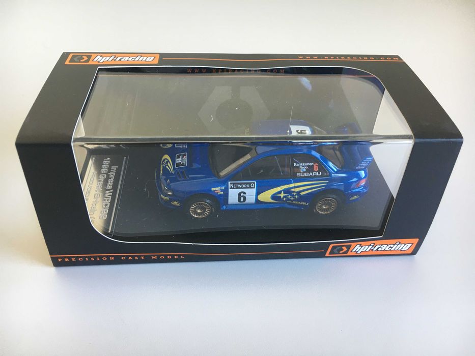 Miniaturas HPI 1/43 de rally WRC Lancia Subaru Toyota