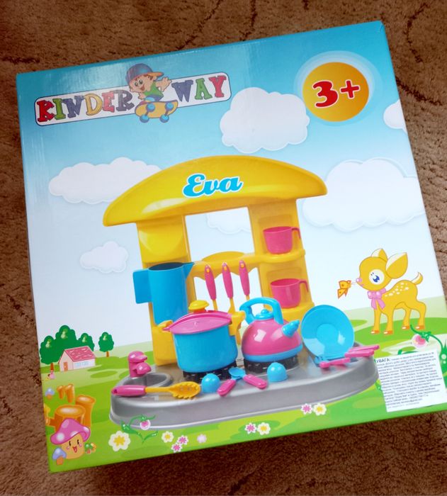 Дитяча іграшкова кухня, посуд. Нова